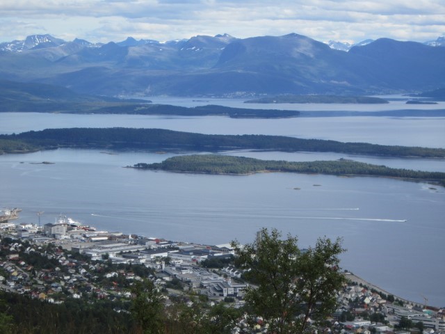 Noorwegen, Molde, uitzicht vanaf Varden bergtop